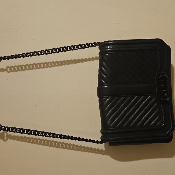 REBECCA MINKOFFChevron Quilted Small Turn Lock LoveCrossbody Bag - Picture 2 of 12